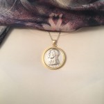 پلاک با سکه دلخواه-Necklace plate with custom coins