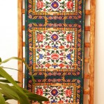 رانر رومیزی طرح کاشیکاری سبز