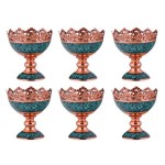 Turquoise nuts bowl 6 pieces F12  ی کاسه آجیل خوری فیروزه کوبی آقاجانی    F12 کد
